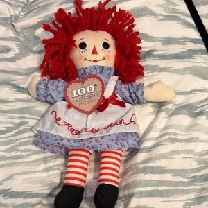 Raggedy Ann Doll 100th Anniversary: Red Hair and Blue Dress